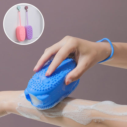 Eco-Friendly Silicone Bath Scrubber in Blue