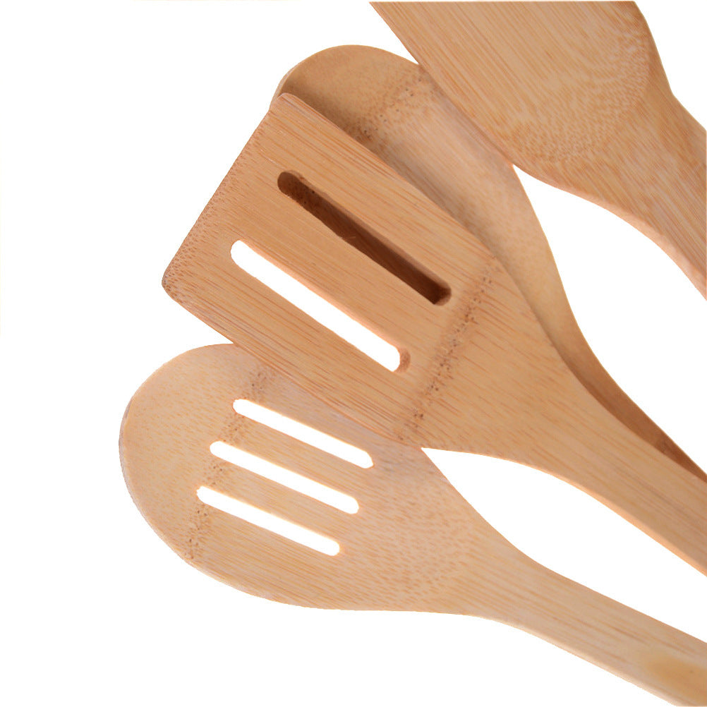 Eco-Friendly Bamboo Kitchen Utensil Set - Sustainable & Durable