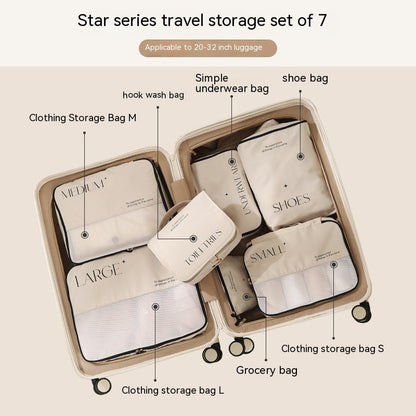 Luxury Travel Packing Organizer Set – Multi-Piece Storage Bags for Clothes, Shoes & Accessories