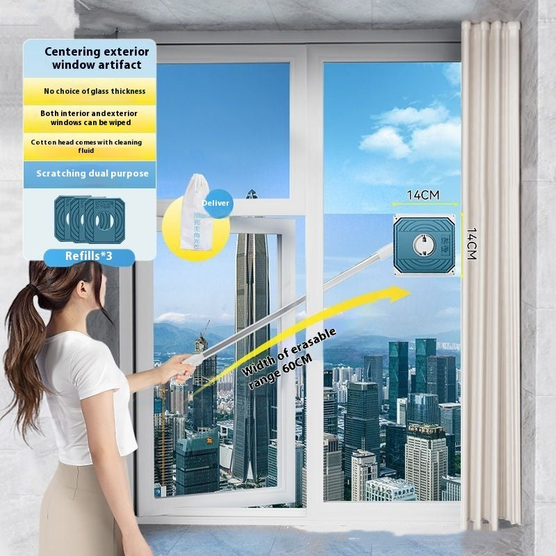 Eco-Friendly Double-Sided Glass Wiper for High Rise Windows