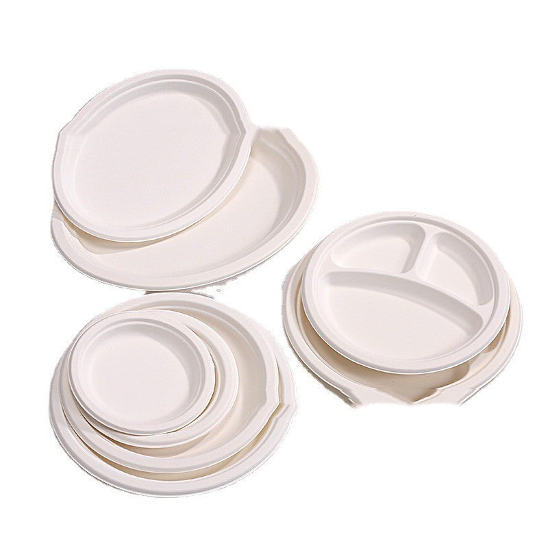Eco-Friendly Biodegradable Round Dinner Plate - Sustainable Tableware