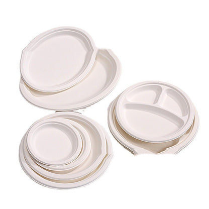 Eco-Friendly Biodegradable Round Dinner Plate - Sustainable Tableware