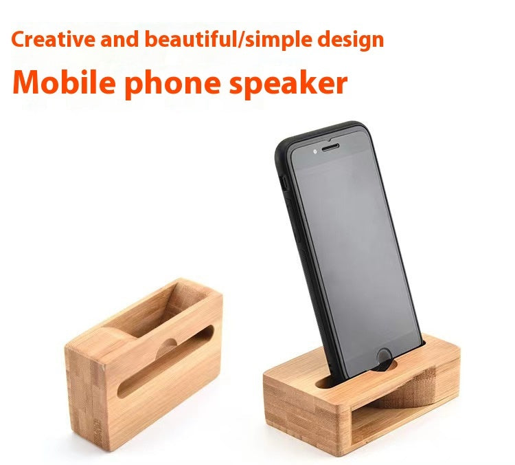 Bamboo Passive Amplifier - Eco-Friendly Natural Wood Speaker