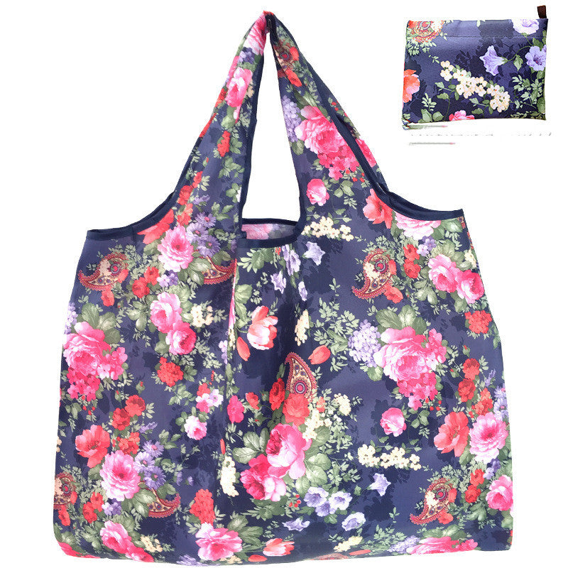 Eco-Friendly Reusable Shopping Bag - Durable Floral Tote for Groceries