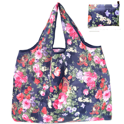 Eco-Friendly Reusable Shopping Bag - Durable Floral Tote for Groceries