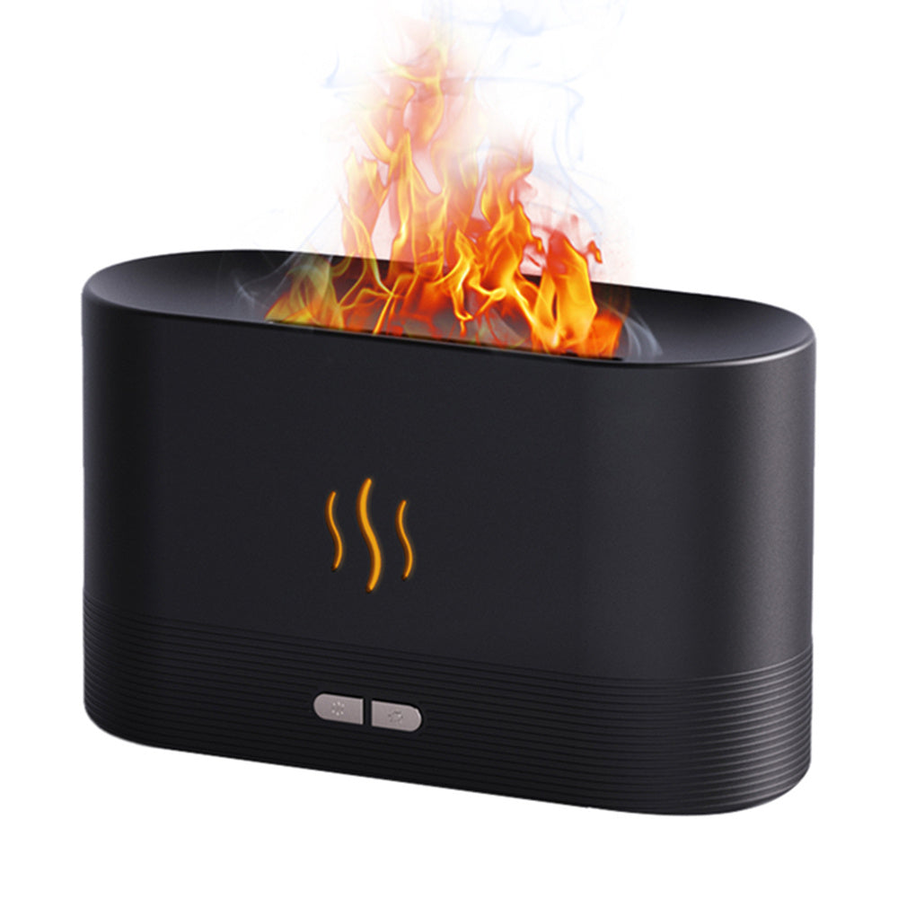 Compact Black Flame Aroma Diffuser - Ultrasonic Aromatherapy Device