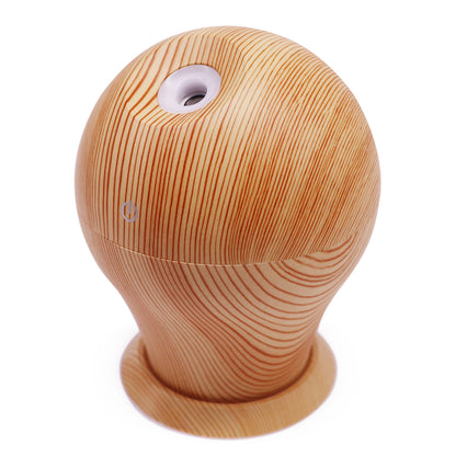 Compact Water-Saving Dark Wood Grain Humidifier for Eco-Friendly Homes