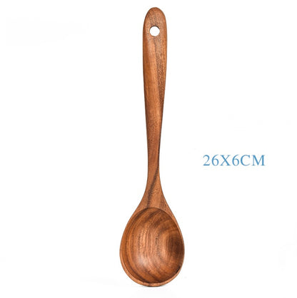 Eco-Friendly Wooden Kitchen Utensils Set - Sustainable & Durable