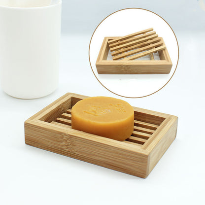 Eco-Friendly Bamboo Soap Dish Set - Sustainable Bathroom Organizer