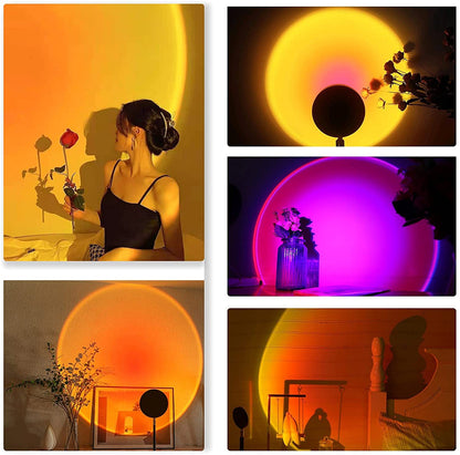 Sunset Projection Lamp with Multicolor LED Lighting