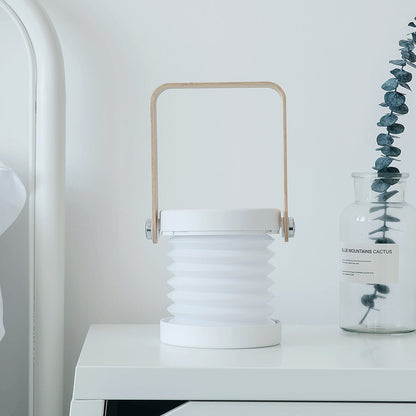 Eco-Friendly Portable Lantern with Wooden Accents