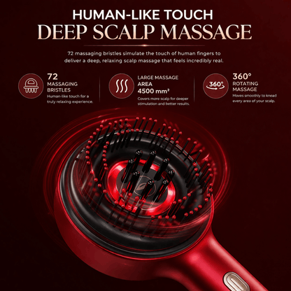HairBella Blossom™ 3-in-1 Red Light Therapy Hair Brush