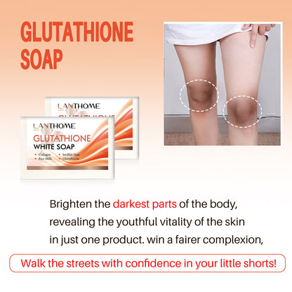 Natural Glutathione White Soap Bar for Skin Whitening and Exfoliation