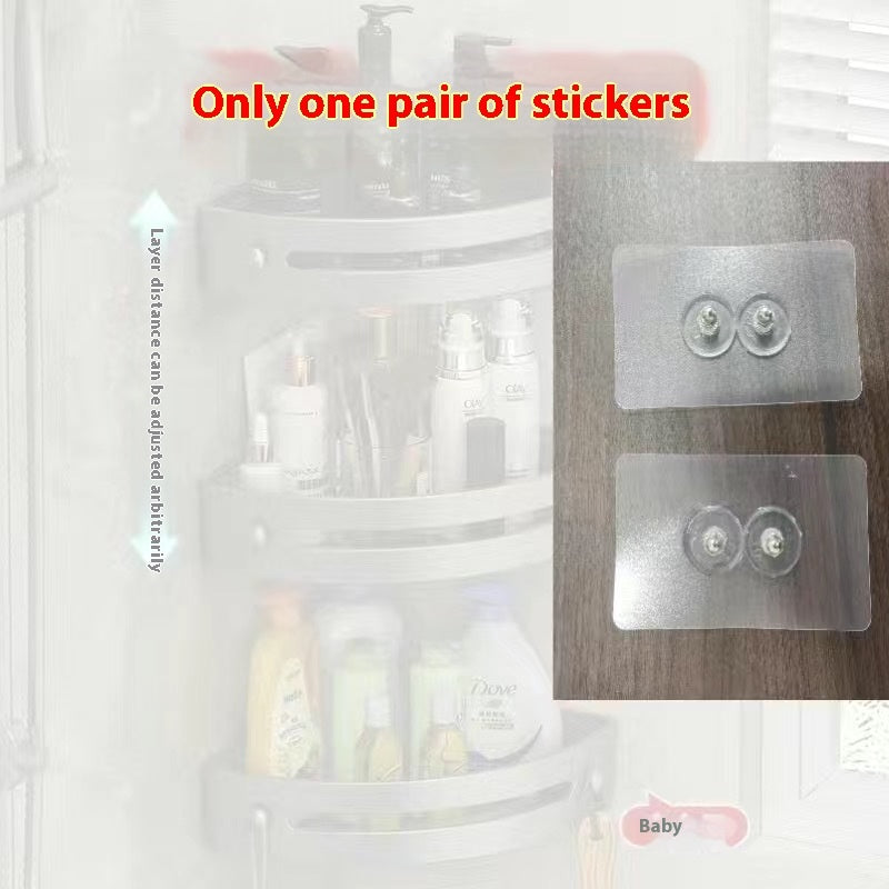 Toilet Plastic Triangle Storage Rack - No Drill