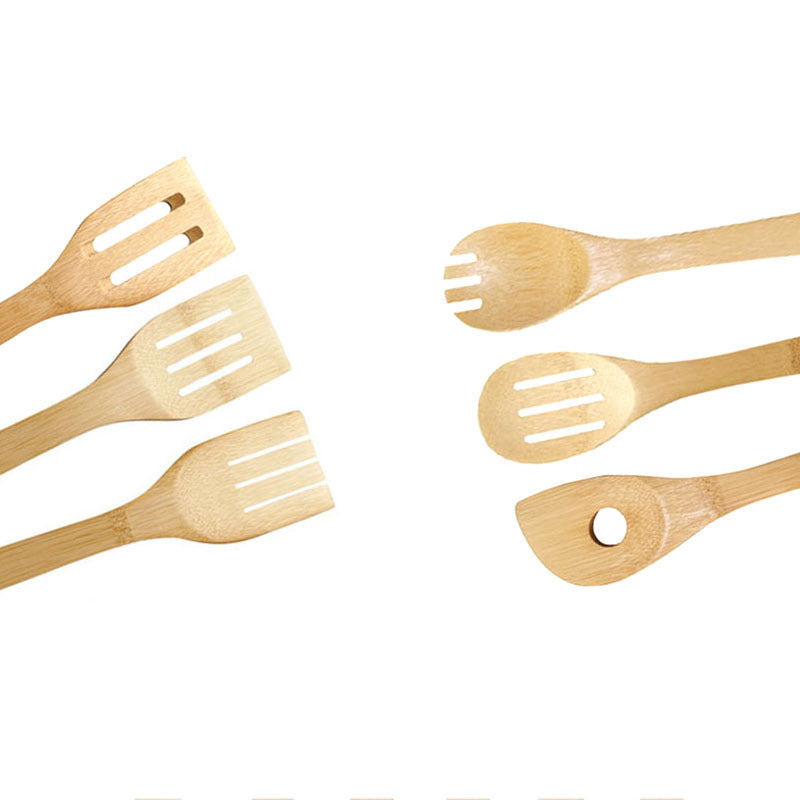 Eco-Friendly Bamboo Kitchen Utensil Set - Sustainable & Durable