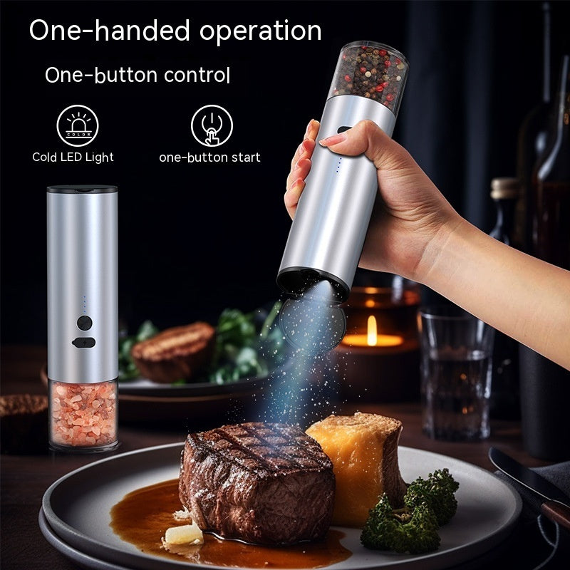 Electric Salt and Pepper Grinder in Stainless Steel