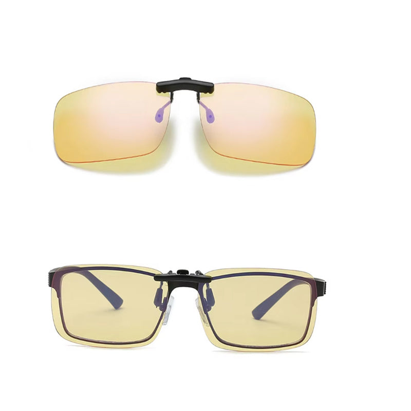 Anti-Fatigue Clip-On Glasses for Blue Light Protection