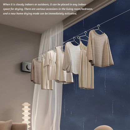 Retractable Wall-Mounted Clothesline - Eco-Friendly Drying Solution