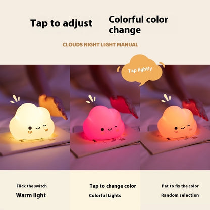 Cloud Pat Eco-Friendly Night Light - Warm Yellow LED Cloud Shape