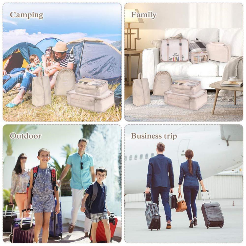 Eco-Friendly Travel Packing Cubes & Bags Set for Sustainable Organization