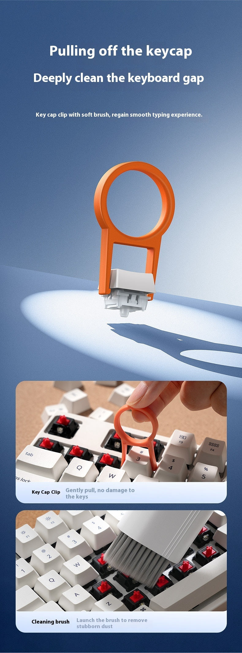 Eco-Friendly Keyboard & Headset Cleaning Brush