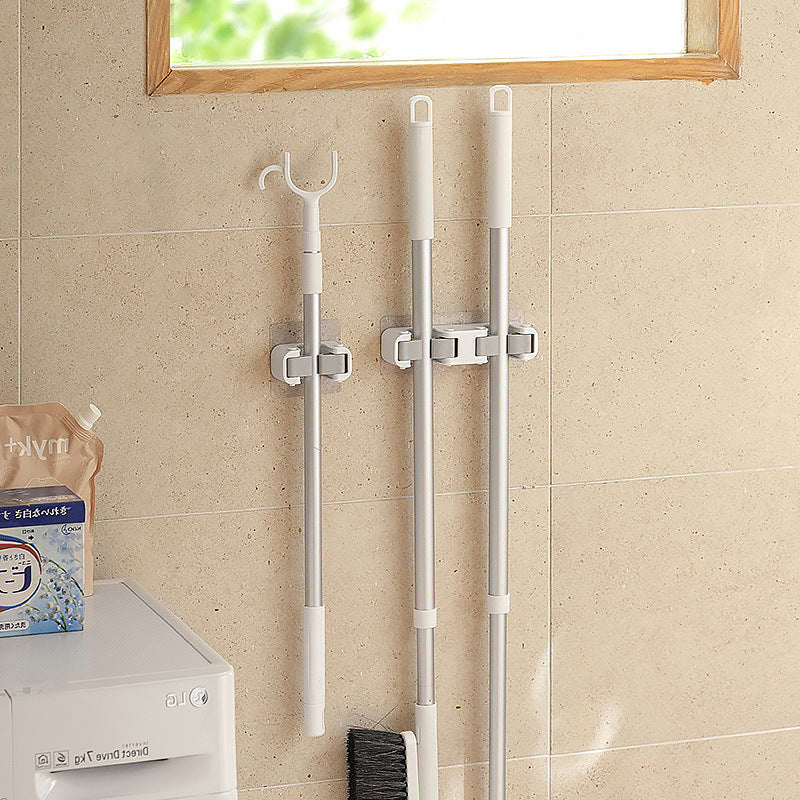 No Punching Toilet Mop Wall Mount With Fixed Buckle