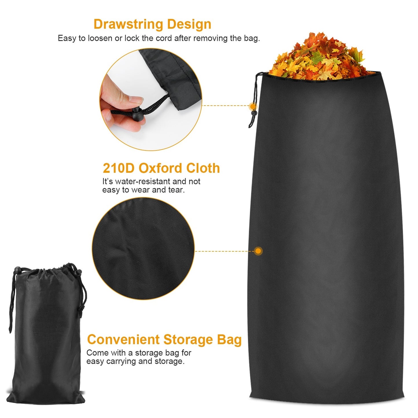 Eco-Friendly Lawn Mower Leaf Bag - Reusable & Durable Attachment for Sustainable Gardening