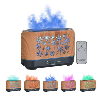Colorful Snowflake Aromatherapy Humidifier with LED Lights