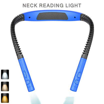 Hands-Free Rechargeable Neck Reading Light - Flexible LED Wearable