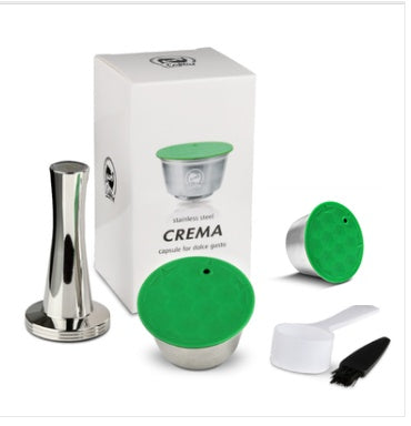 Eco-Friendly Reusable Coffee Capsule Set - Stainless Steel, Zero Waste