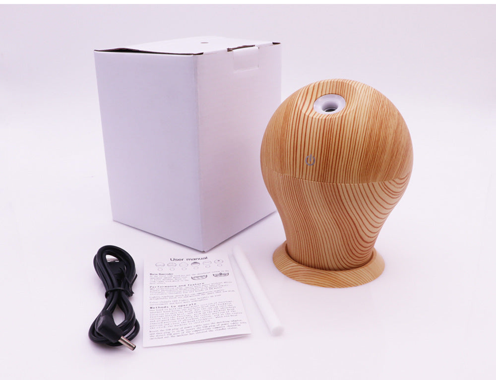 Compact Water-Saving Dark Wood Grain Humidifier for Eco-Friendly Homes