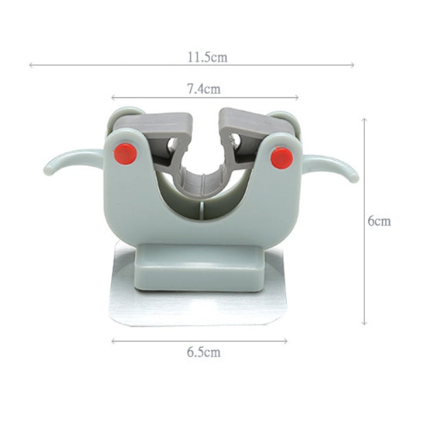 Eco-Friendly Wall-Mounted Mop and Broom Holder