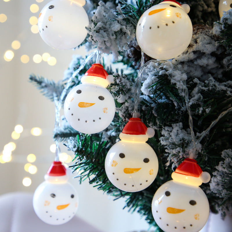 Snowman LED String Lights - Festive Energy-Efficient Holiday Decor