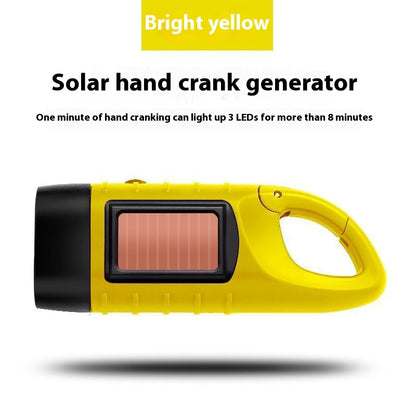 Solar Hand Crank Flashlight - Eco-Friendly Emergency Light