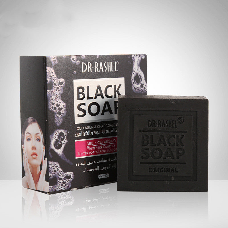 Charcoal Collagen Black Soap Bar for Natural Skincare