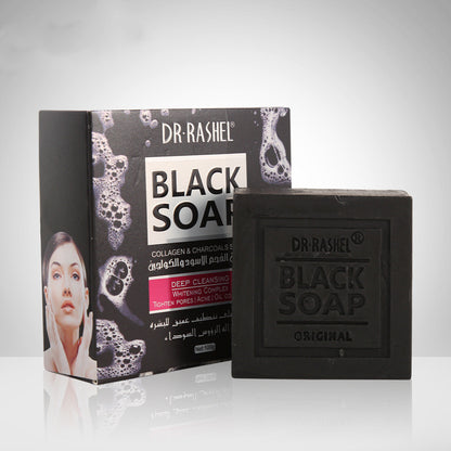 Charcoal Collagen Black Soap Bar for Natural Skincare