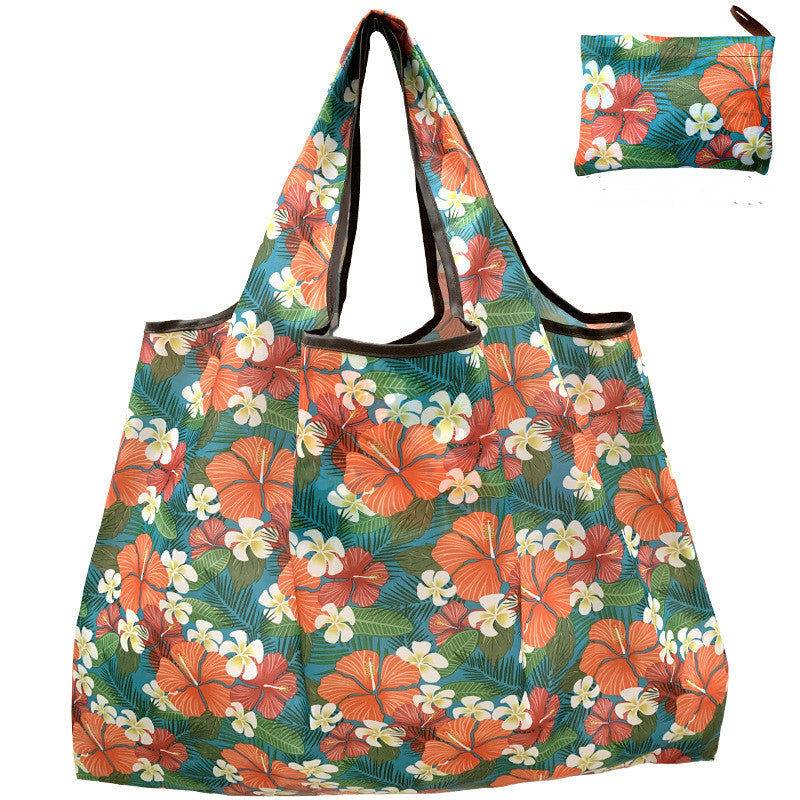 Eco-Friendly Reusable Shopping Bag - Durable Floral Tote for Groceries