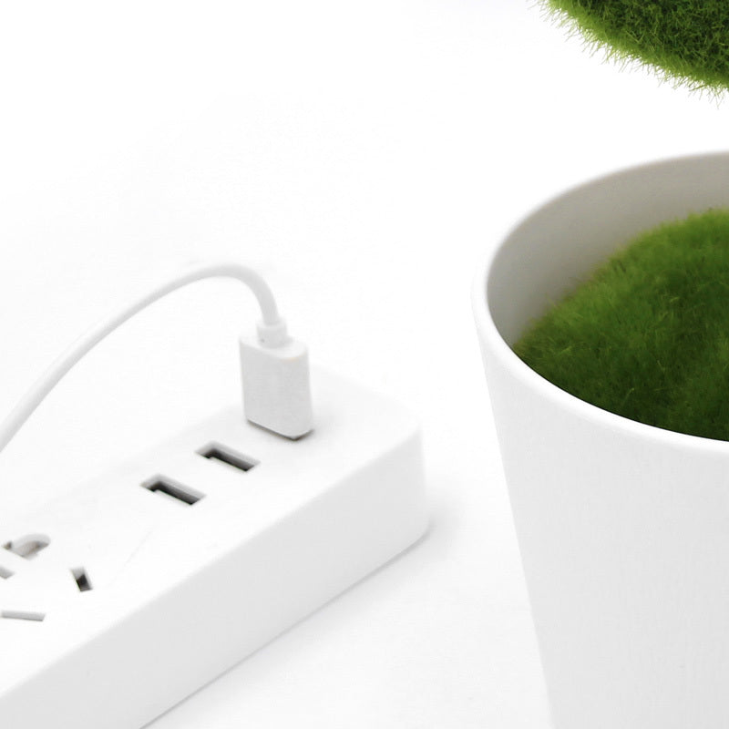 Eco-Friendly Artificial Topiary Plant in White Pot