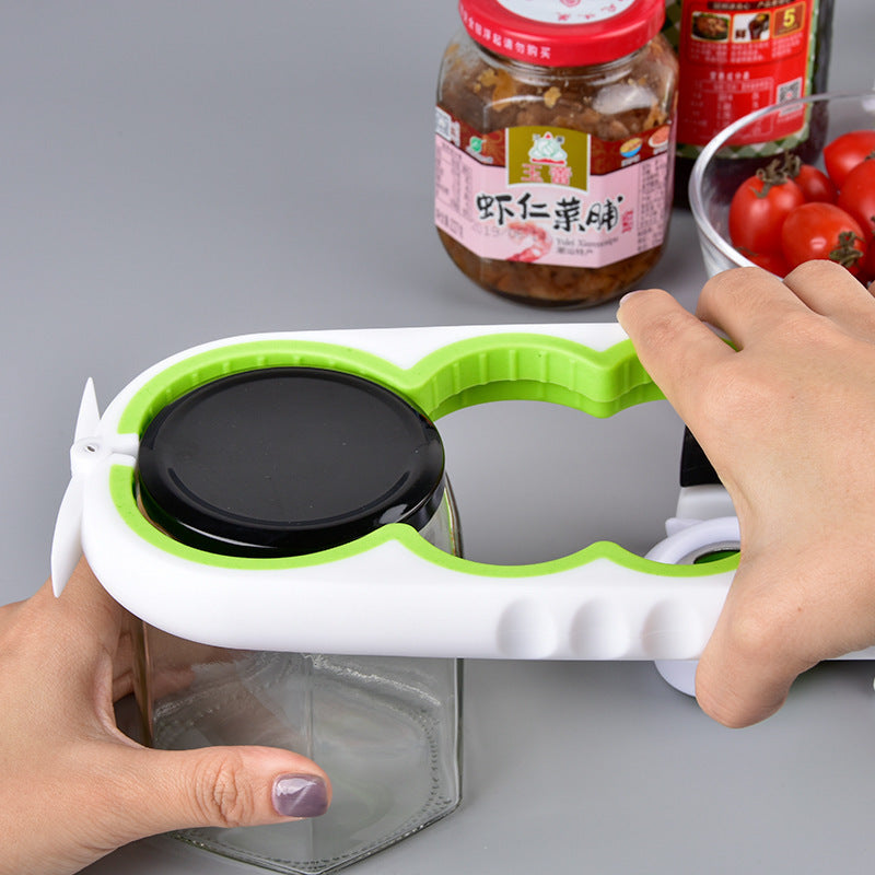 Ergonomic Black & Red Kitchen Can Opener