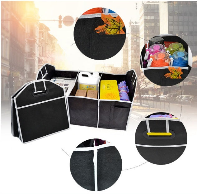 Eco-Friendly Multi-Compartment Car Trunk Organizer