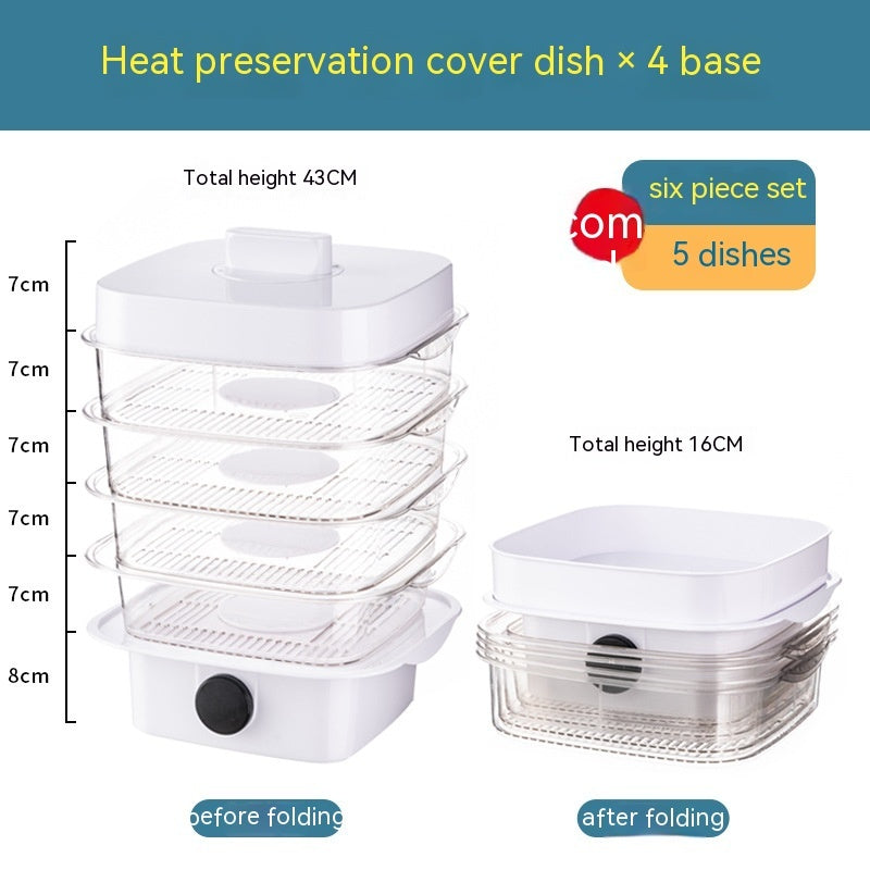 Eco-Friendly Multi-Layer Food Steamer & Storage Cover