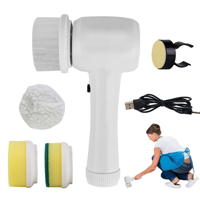 Rechargeable Multi-Use Electric Cleaning Brush Set with USB Charging