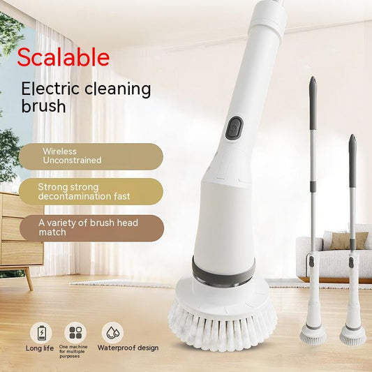 Eco-Friendly Telescopic Electric Scrubber for Wall Cleaning