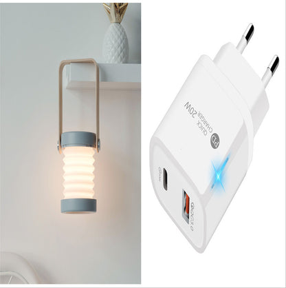Eco-Friendly Portable Lantern with Wooden Accents