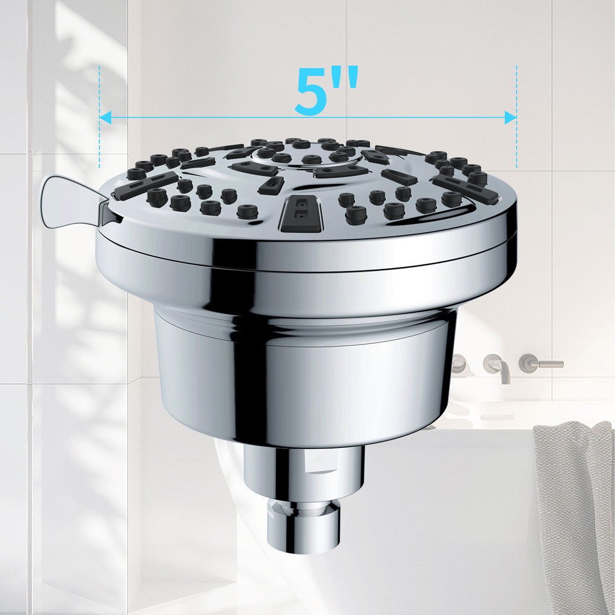 Water-Saving Showerhead with Filter Cartridge for Cleaner Water