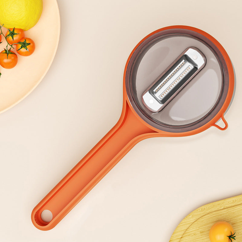 Multi-Functional Kitchen Peeler With Built-In Peel Catcher