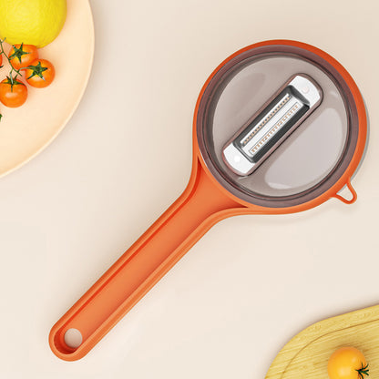 Multi-Functional Kitchen Peeler With Built-In Peel Catcher