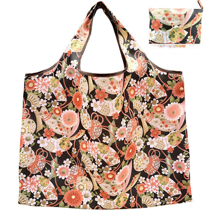 Eco-Friendly Reusable Shopping Bag - Durable Floral Tote for Groceries