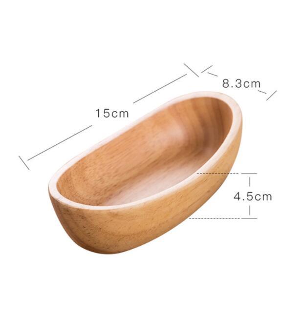 Eco-Friendly Natural Rubber Wood Salad Bowl