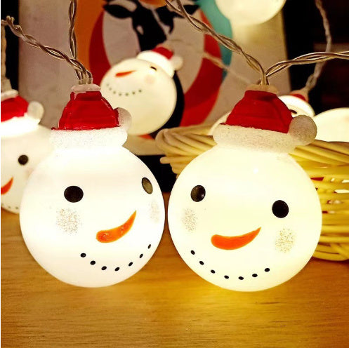 Snowman LED String Lights - Festive Energy-Efficient Holiday Decor